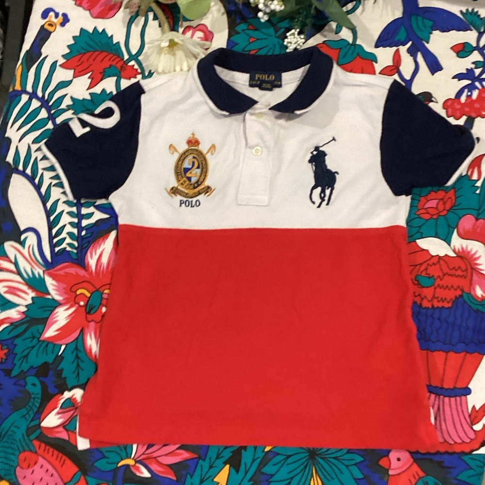 Polo by Ralph Lauren Kids' Navy, White, and Red Polo Shirt